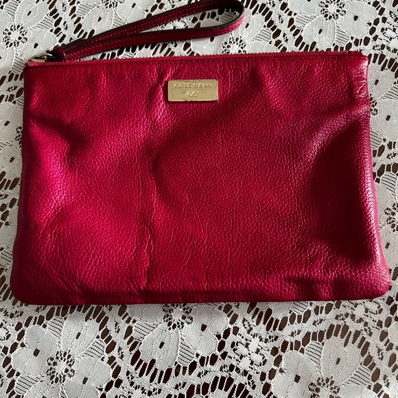 Cole Haan Hot Pink Pebble Leather Wristlet - Picture 2 of 14